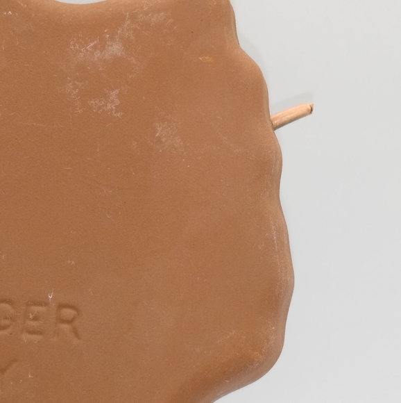 Longaberger Kriss Kringle Santa Cookie Mold 1991 Vintage Earthenware Christmas - Picture 4 of 12